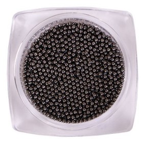 Microbolitas caviar metálicas Komilfo, Negro, 1 mm