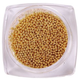 Microbolitas caviar metálicas Komilfo, Oro, 1 mm