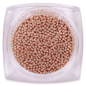 Microbolitas caviar metálicas Komilfo, Oro rosado, 1 mm