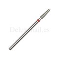 Fresa Roja Cono Fino, Ø2.5 mm, 83k025, grano suave, Freza