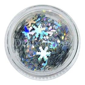 Decoración Copos de nieve 01, Plata Multicolor