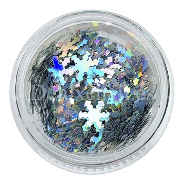 Decoración Copos de nieve 01, Plata Multicolor