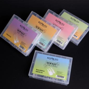 Tips de gel Komilfo SoFast Ballerina Long, 240 uds, 12 medidas