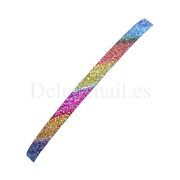 Cinta adhesiva, Multicolor purpurina, 3 mm.