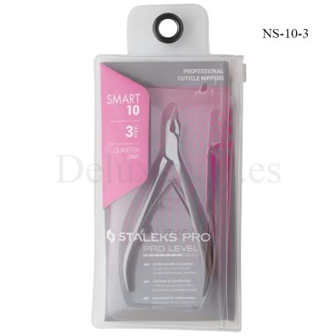 Staleks PRO - Alicates para la cutícula de manos y pies (boca de corte: 3 mm)