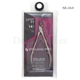 Staleks PRO - Alicates para la cutícula de manos y pies (boca de corte: 14 mm)