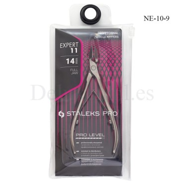 Staleks PRO - Alicates para la cutícula de manos y pies (boca de corte: 14 mm)