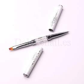 Pincel Doble Sintético Gel flat 4/Liner 5 Komilfo, 6/5 mm