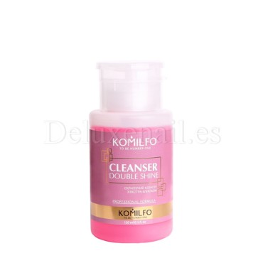 Gel Cleanser Double Shine Komilfo, Liquido para eliminar pegajosidad, 150 ml
