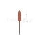 Fresa pulidora de silicona marrón SP152 EC№2, grano duro, RoyalBeauty