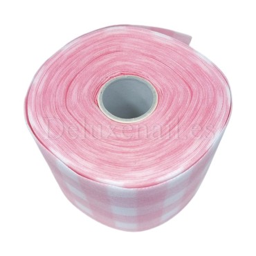 Toallas desechables en rollo, Blanco con rosa, 20x20 cm, 100 Uds.