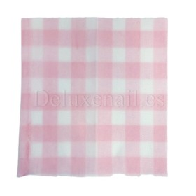 Toallas desechables en rollo, Blanco con rosa, 20x20 cm, 100 Uds.