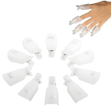 Nail Remover Clips, Blanco, 10 uds