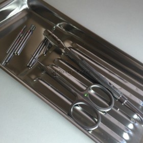 Bandeja de acero inoxidable Staleks, 19.5x9 cm, 1ud