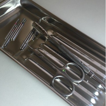 Bandeja de acero inoxidable Staleks, 19.5x9 cm, 1ud