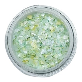 Concha Rota perlada copos pequeños 17, Verde pastel, 2 gr