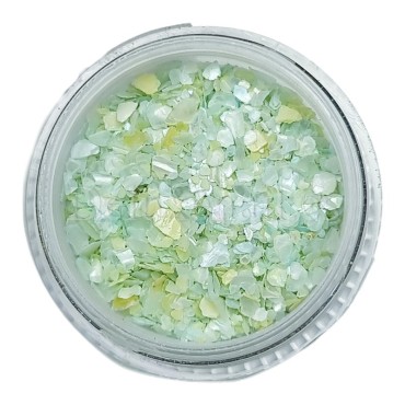 Concha Rota perlada copos pequeños 17, Verde pastel, 2 gr
