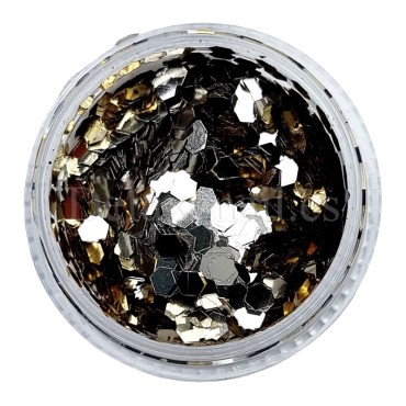 Lentejuelas 004, Oro blanco, 2,5 mm