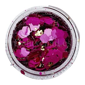 Lentejuelas con potal Mix 37, Fucsia, Diferentes tamaños