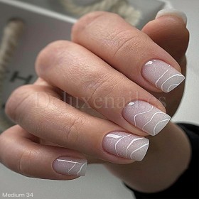 Gel constructor Dark Medium Gel 34, Blanco con micro brillo, 15 ml
