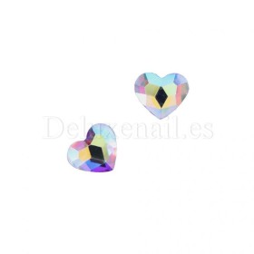 Cristales Komilfo, Crystal AB, Corazón 5 (5x6 mm.), 2 uds