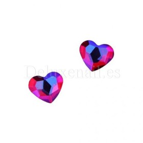 Cristales Komilfo, Red AB, Corazón (5x6 mm.), 2 uds