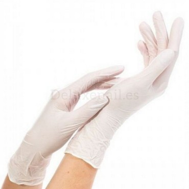 Guantes de nitrilo sin polvo Rubberex G.Touch LG 3,5 g, talla M, blanco, 100 uds