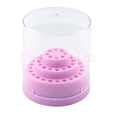 Fresero plástico con tapa para 48 fresas, Rosa