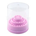 Fresero plástico con tapa para 48 fresas, Rosa