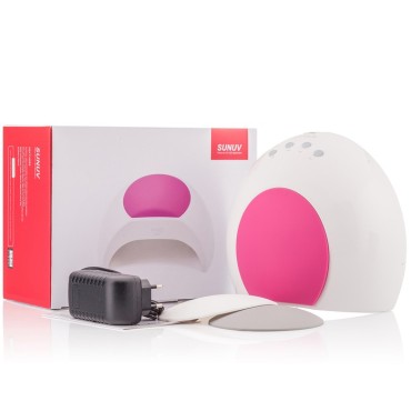 LED/UV Lámpara Sun 2C Original, 48 W, Blanco con almohadillas de goma