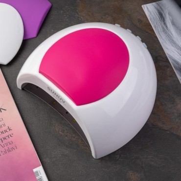 LED/UV Lámpara Sun 2C Original, 48 W, Blanco con almohadillas de goma
