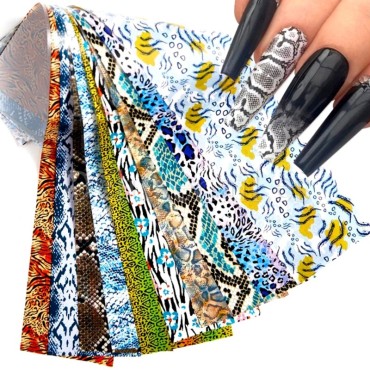 Transfer Foil Print Animal, 10 uds, 4x20 cm