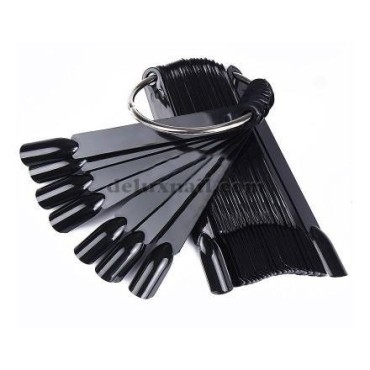 Paleta Muestrario con aro, Cuadrada, Negro, 50 Uds.