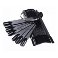 Paleta Muestrario con aro, Cuadrada, Negro, 50 Uds.