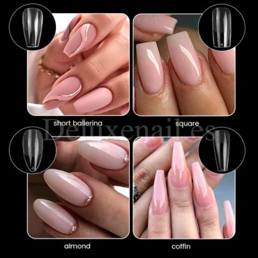 Tips de gel Oval Medium, 550 uds, 11 medidas