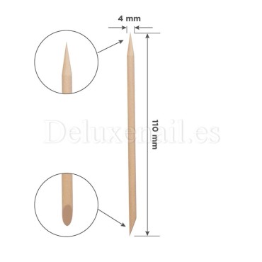 DOS-30/100 - Palitos de naranjo Staleks, 11cm, 100 Uds.