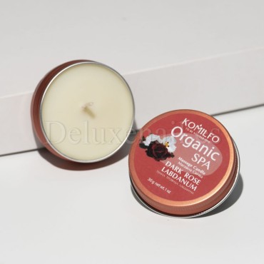 Vela para masaje Komilfo, Rosa Oscura Labdamun, 30 gr
