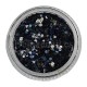 Lentejuelas 03, Gris oscuro multicolor, 1 mm.