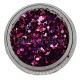 Lentejuelas 08, Rosa fucsia multicolor, 1 mm.