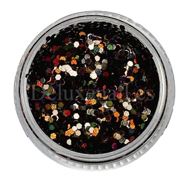 Lentejuelas 17, Marrón multicolor, 1 mm.