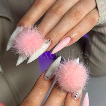 Pompón magnético desmontable, melocotón