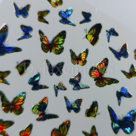 Pegatina adhesiva Holográfica D3706, Mariposas