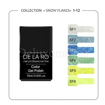 Esmalte Permanente Snow Flakes 002 DE LA RO, 10 ml