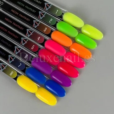 Base Neon Fantasy 03 DE LA RO, base de color naranja neón, 12 ml