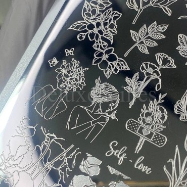 copy of Placa Stamping 02, Flores (Pequeña)