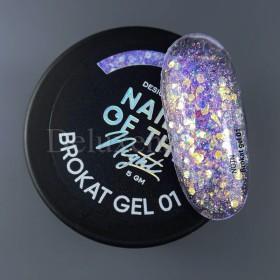 Brokat Gel 01 NAILSOFTHENIGHT, 5 gr
