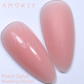 Fast Gel Peach Clafuti Amokey, gel constructor de color, 50 gr