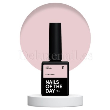 Cover Base 11 NAILSOFTHEDAY, base camuflaje, rosa apagado, 10 ml