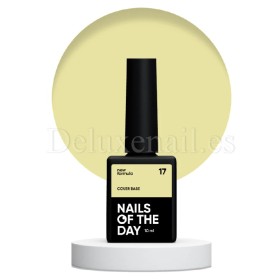 Cover Base 17 NAILSOFTHEDAY, base de color amarillo pastel, 10 ml