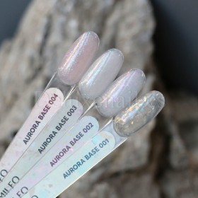 Aurora Base 02 Komilfo, Blanco traslúcido con trozos de foil, 8 ml